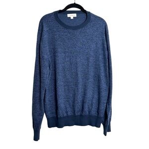 J Hilburn Sweater shirt Men's L EUC Blue Cotton 5%‎ Cashmere Long Sleeve